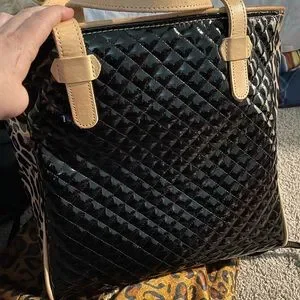 Large Consuela tote. My laptop fit in it